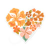 Hibiscus Heart Sticker